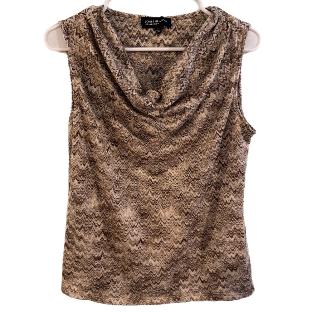 Jones New York sleeveless cowl neck blouse, Large